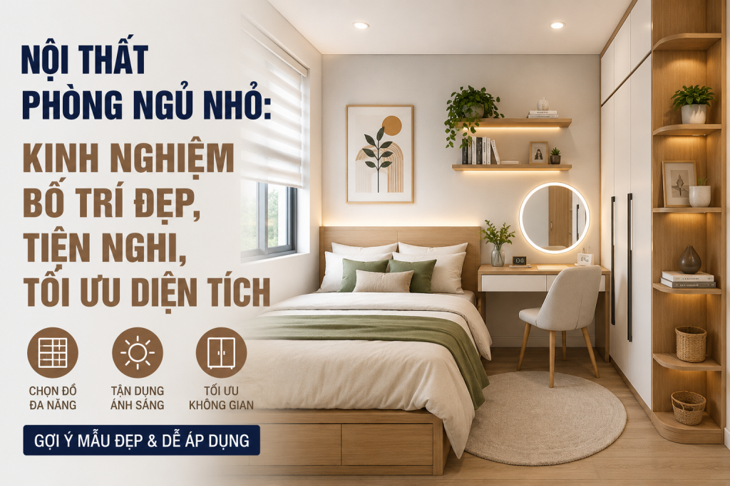 Kinh nghiệm làm nội thất phòng ngủ nhỏ
